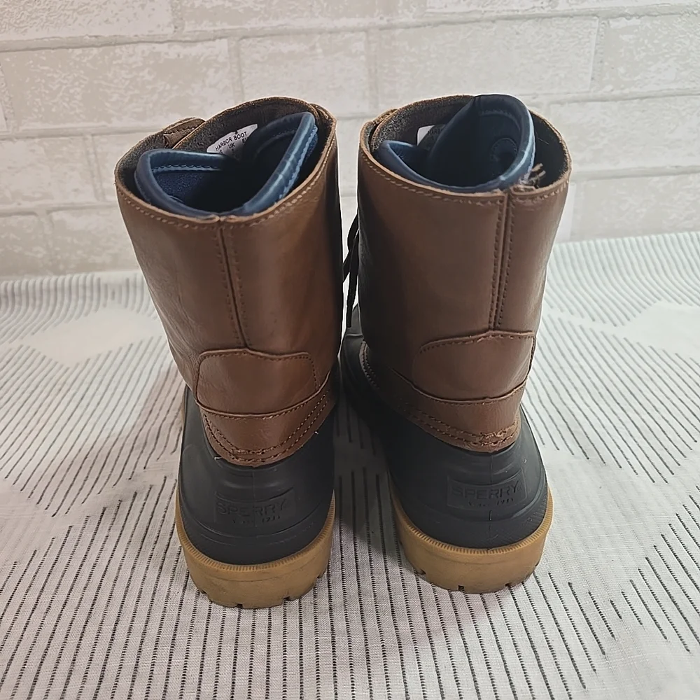 Sperry Outdoor Waterproof Harbor Duck Boots Men's Size 6M Blue Brown